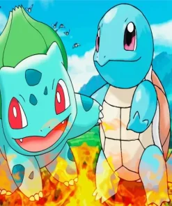 Bulbasaur And Squirtle Diamond Painting