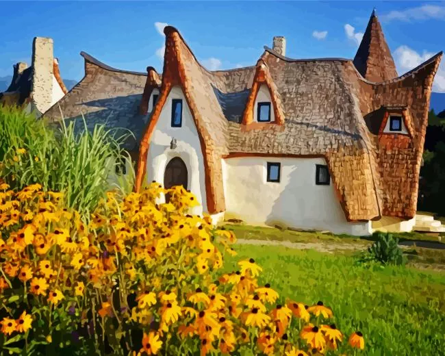 castelul de lut art Diamond With Numbers Castelul De Lut Art Diamond Painting