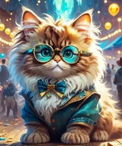 Classy Fluffy Baby Cat Diamond Painting