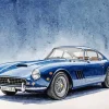Cool Blue Ferrari Art Diamond Painting