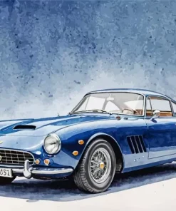 Cool Blue Ferrari Art Diamond Painting