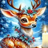Cool Elk Christmas Art Diamond Painting