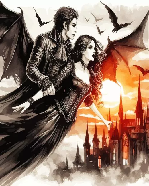 cool flying lovers art Diamond By Numbers Cool Flying Lovers Art Diamond Painting