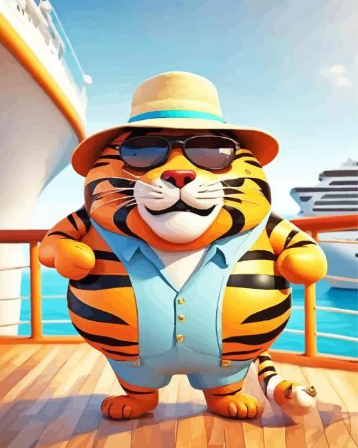 cute fat tiger Diamond Dotz Cute Fat Tiger Diamond Painting