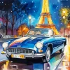 Eiffel Tower Car Diamond Painting
