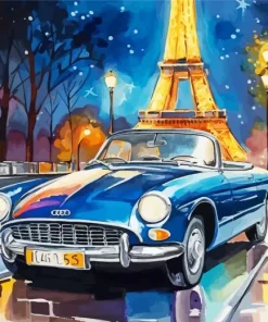 Eiffel Tower Car Diamond Painting