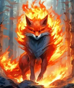 Eight Tail Fox Diamond Painting