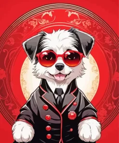 Elegant Dog Art Diamond Painting