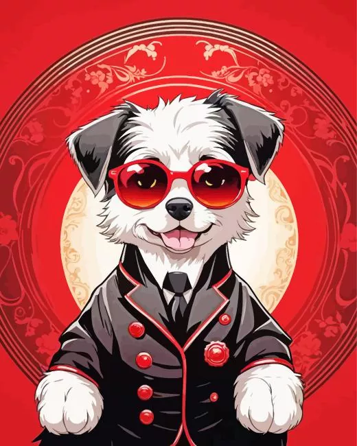 elegant dog art Diamond Dotz Elegant Dog Art Diamond Painting