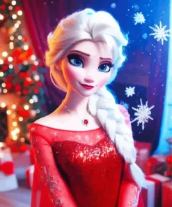 Elsa Frozen Christmas Art Diamond Painting