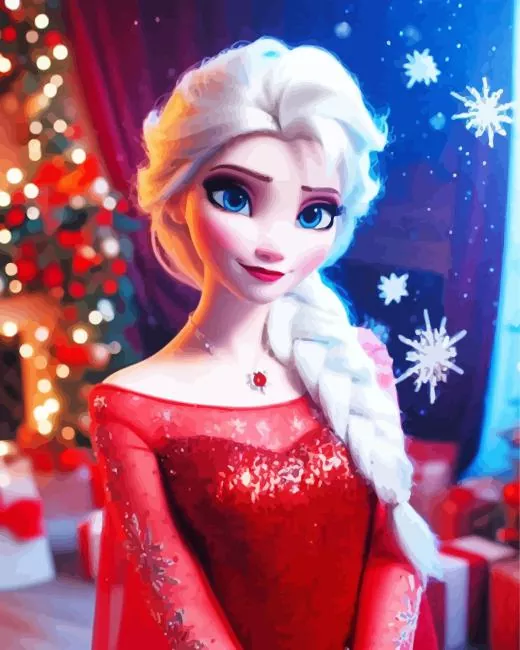 elsa frozen christmas art Diamond Dotz Elsa Frozen Christmas Art Diamond Painting