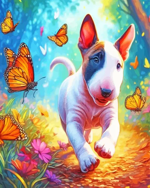 english bull terrier art Diamond Dotz English Bull Terrier Art Diamond Painting