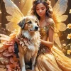 Fairy And Dog Diamond Painting