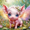 Fairy Pig Diamond Painting