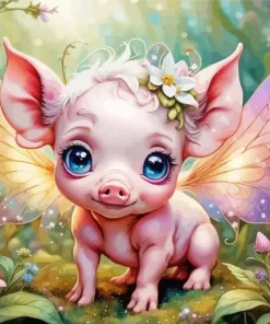 Fairy Pig Diamond Painting