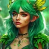 Fairy With Green Hair Diamond Painting