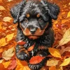 Fall Dog Art Diamond Painting