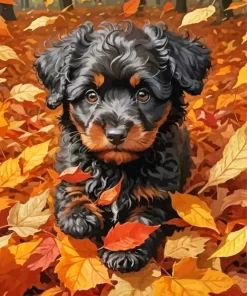Fall Dog Art Diamond Painting