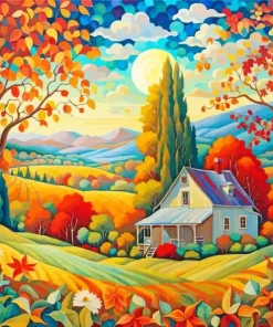 Fall Farm Diamond Painting