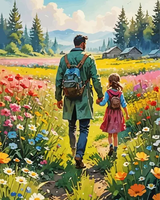 father and daughter Diamond Dotz Father And Daughter Diamond Painting