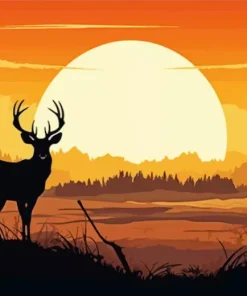 Fawn Silhouette Diamond Painting