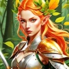 Female Elf Warrior Diamond Painting