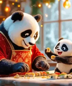 Festive Panda Diamond Painting