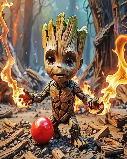 fire groot Diamond Paints Fire Groot Diamond Painting