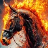 Fire Horse Animal Diamond Painting