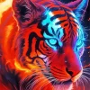 Flame Tiger Art Diamond Painting