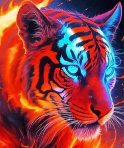 Flame Tiger Art Diamond Painting