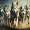 Flock Of Wolves Diamond Painting