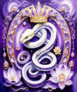 Flower And Snake Art Diamond Painting
