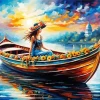 Flower Boat Diamond Painting