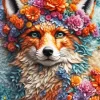 Flower Fox Art Diamond Painting