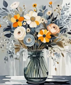 Flower In Glass Vase Diamond Painting