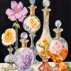 Flowers Perfume Bottles Diamond Painting