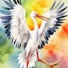 Flying Stork Art Diamond Painting
