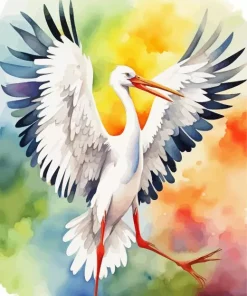 Flying Stork Art Diamond Painting