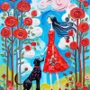 Folk Art Dog Diamond Painting
