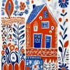 Folk Art House Diamond Painting