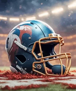 Football Helmet Diamond Painting