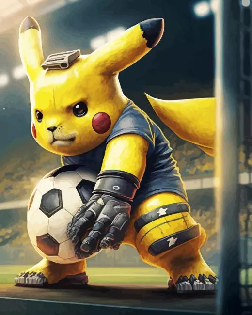 football pikachu art Diamond Paintings Football Pikachu Art Diamond Painting