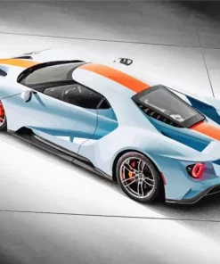 Ford Blue And Orange Diamond Painting