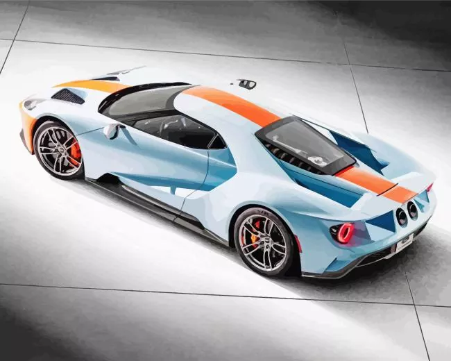 ford blue and orange Diamond By Numbers Ford Blue And Orange Diamond Painting