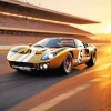 Ford GT40 Gold Art Diamond Painting