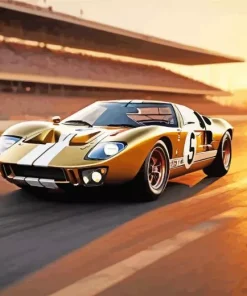 Ford GT40 Gold Art Diamond Painting