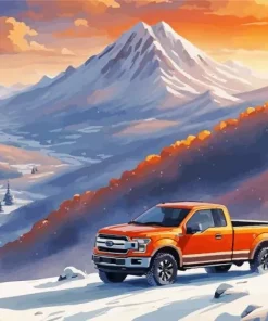 Ford Orange Diamond Painting