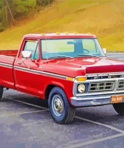 Ford Pickup Red Art Diamond Painting