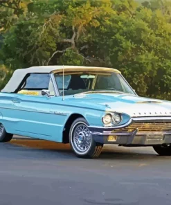 Ford Thunderbird Light Blue Diamond Painting